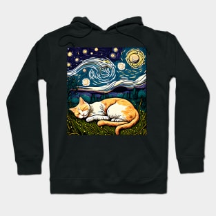 Starry Night Cat by Vincent van Gogh - Love Cats Hoodie